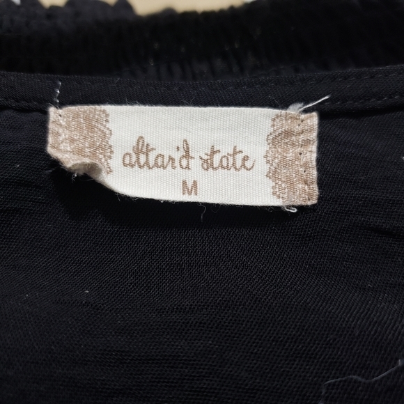 Altar'd State Black Crop Cross Shirt Size Medium - Picture 4 of 5